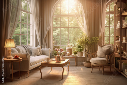 Natural light streaming through a window  creating a serene and uplifting atmosphere.