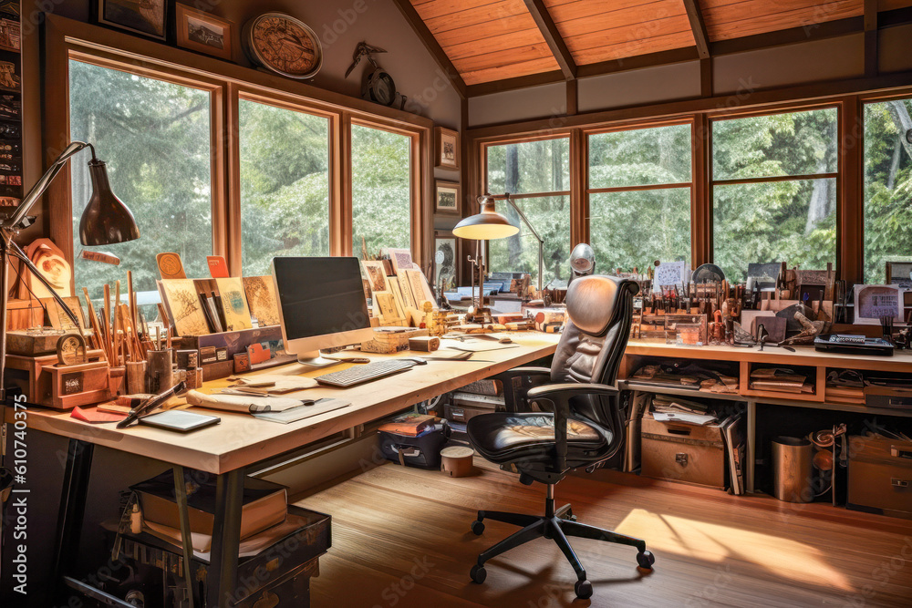 A clean and organized workspace with minimal distractions, fostering focus and productivity. A clean and organized workspace with minimal distractions, fostering focus and productivity.