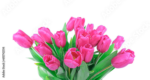 Bouquet of tulips isolated on a white background © Denis Rozhnovsky