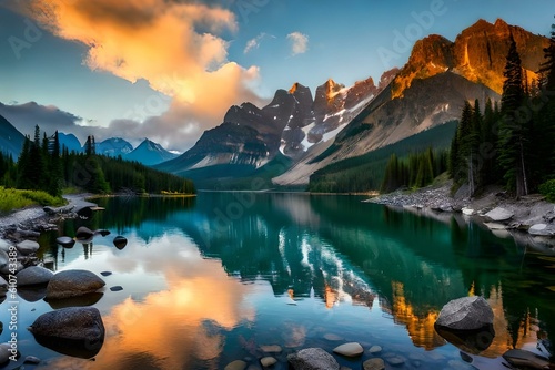 lake in the mountains Serenity Unveiled  Tranquil Landscapes that Take Your Breath Away