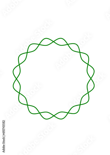 kreisförmiger rahmen in form eines gewundenen kranzes