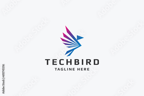Tech Bird Pro Logo Template
