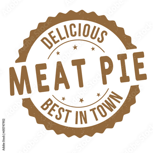 Meat pie grunge rubber stamp