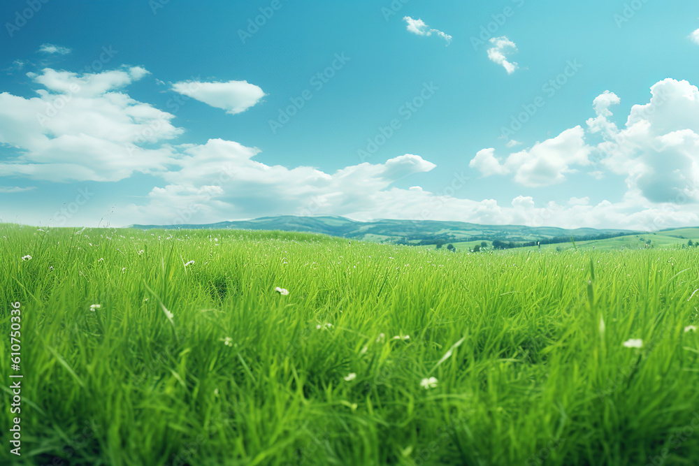green field, nature background, generative ai green field, nature background, generative ai