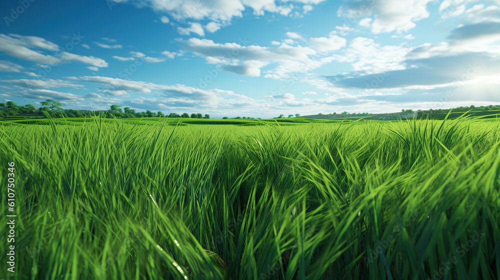 green field, nature background, generative ai green field, nature background, generative ai