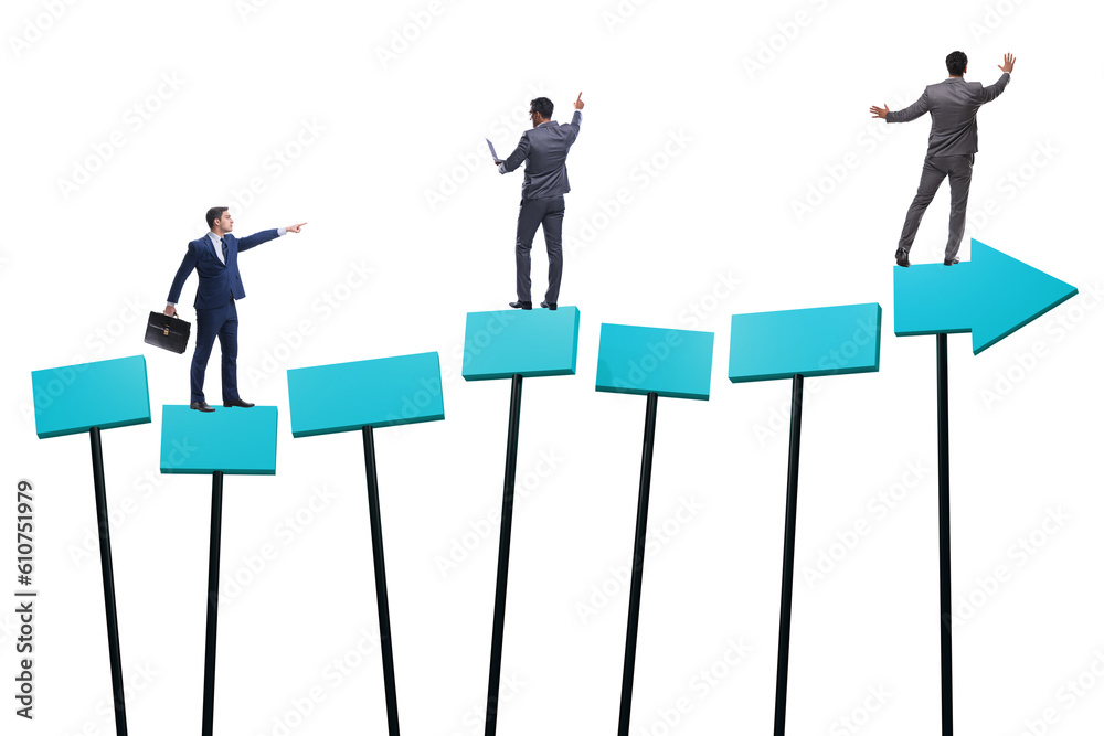 Fototapeta premium Concept of growth with businessman