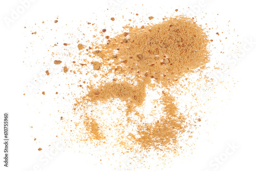 Wallpaper Mural Unrefined brown cane sugar isolated on white, top view Torontodigital.ca