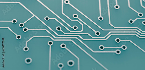 printed circuit. layout of tracks.