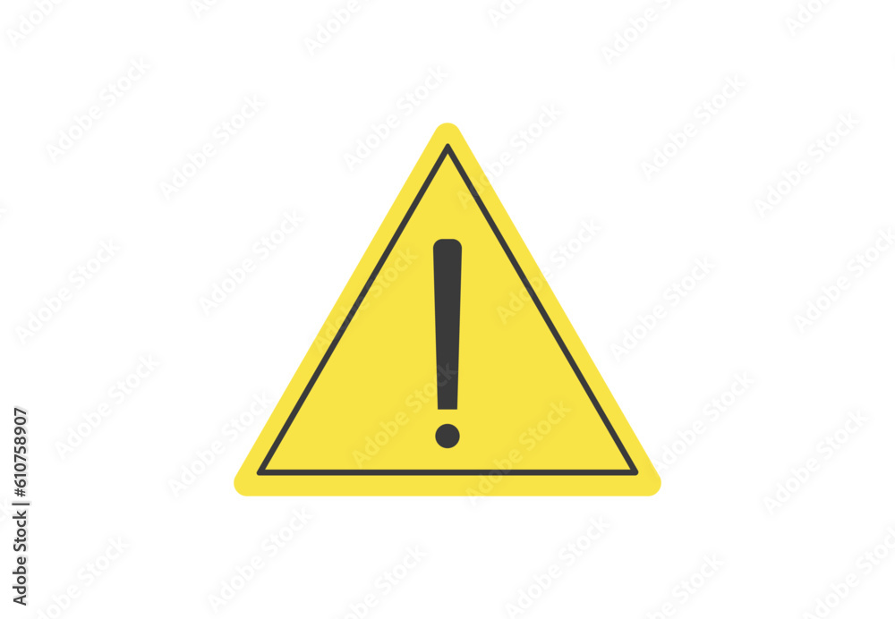 Triangular warning symbol with exclamation mark. Vector illustration Triangular warning symbol with exclamation mark. Vector illustration
