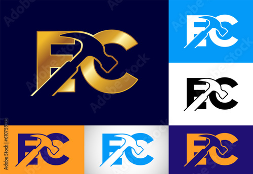 Initial Letter E C Logo Design Vector Template. Graphic Alphabet Symbol For Corporate Business Identity