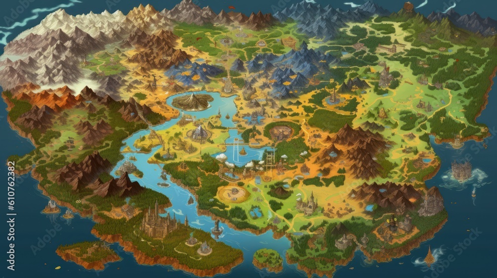 RPG Game World Map RPG Game World Map