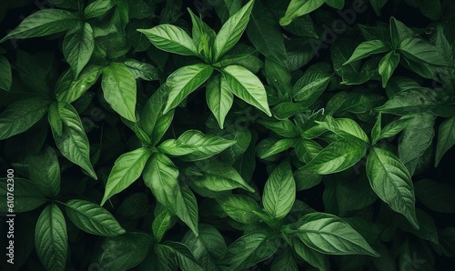  a close up of a green leafy plant with lots of leaves on the top and bottom of the leaves on the bottom of the plant.  generative ai © Anna