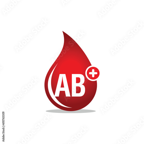 Blood Group, Blood Type Medical Icon Vector