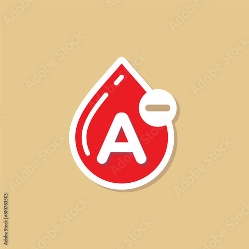 Blood Group, Blood Type Medical Icon Vector