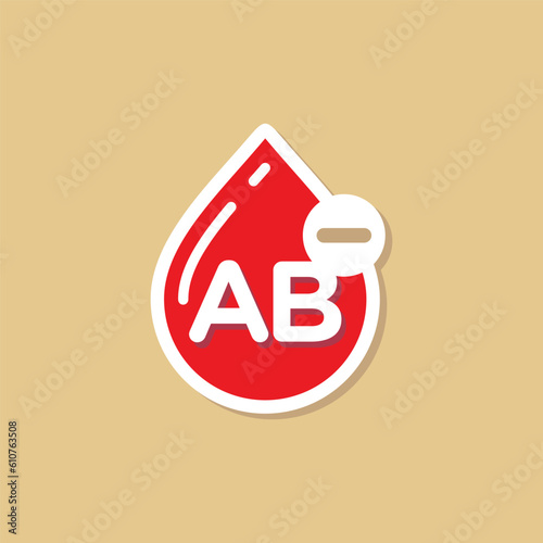Blood Group, Blood Type Medical Icon Vector