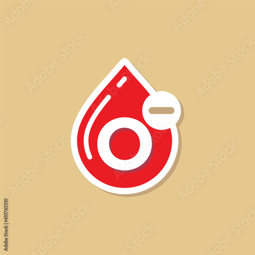 Blood Group, Blood Type Medical Icon Vector