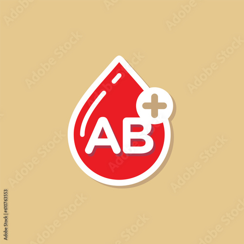 Blood Group, Blood Type Medical Icon Vector