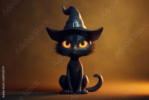 Cartoon Halloween Cat Weari...