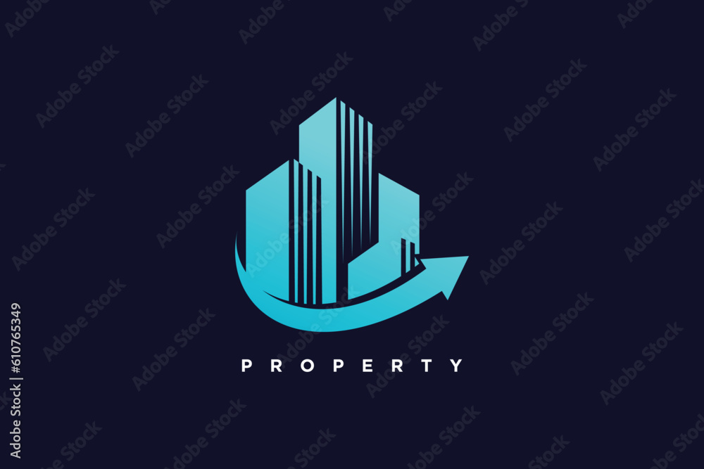 Property logo design vector icon with modern style Property logo design vector icon with modern style