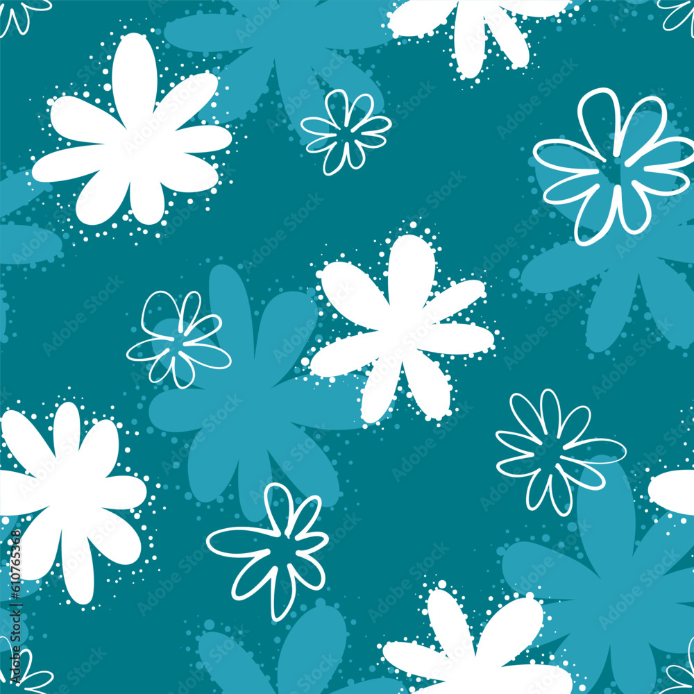 Obraz premium Seamless pattern with flowers