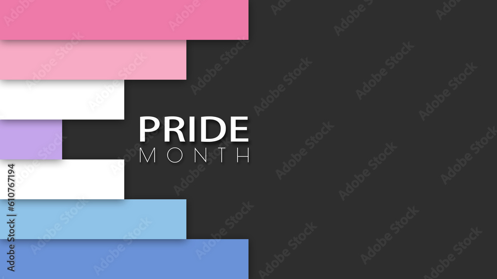 Happy Pride Month Bigender Pride Flag Horizontal Lines Background