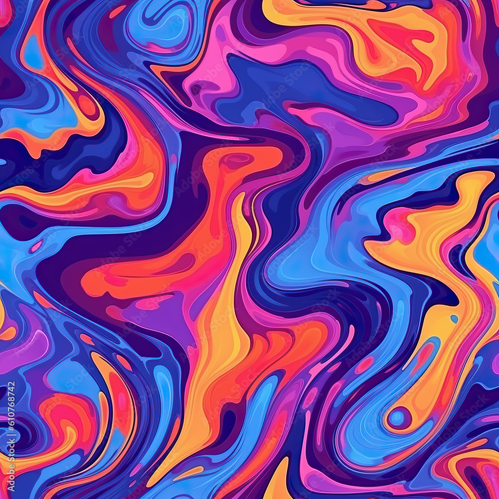 Obraz premium Fluid texture, colourful abstract paint, mix colors, abstract background.