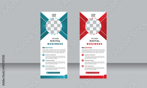 Corporate rollup banner stand template, advertisement, pull up, polygon background, vector illustration, x-banner, pull-up banner flag-banner, 