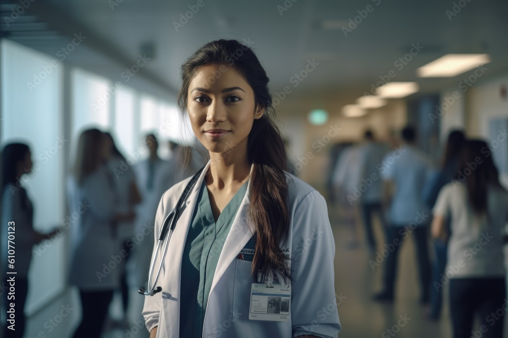Portrait of a doctor - Illustration created with generative ai Portrait of a doctor - Illustration created with generative ai
