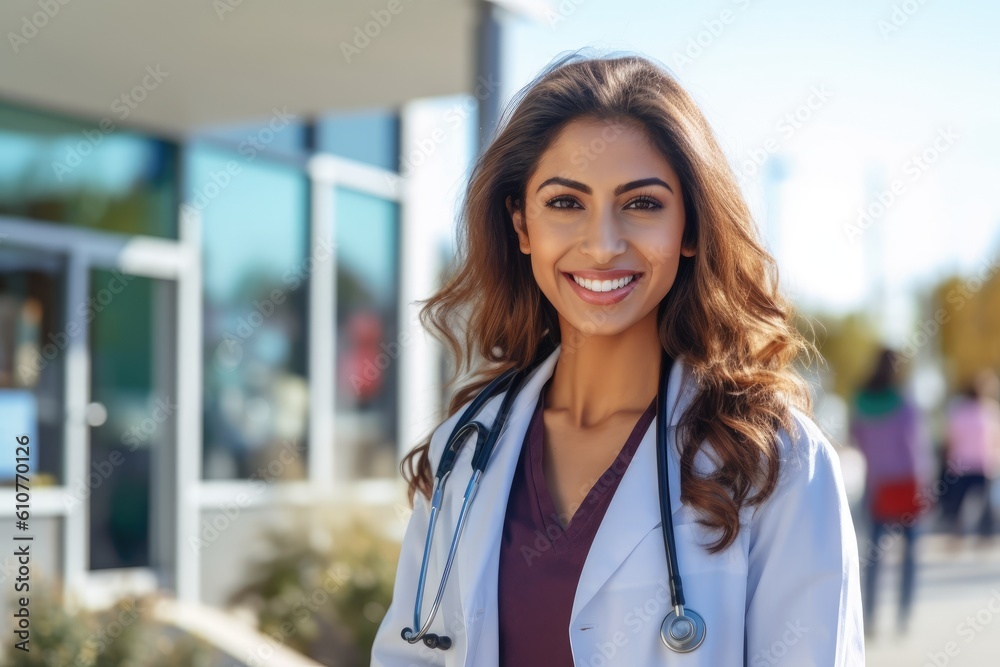 Portrait of a doctor - Illustration created with generative ai Portrait of a doctor - Illustration created with generative ai