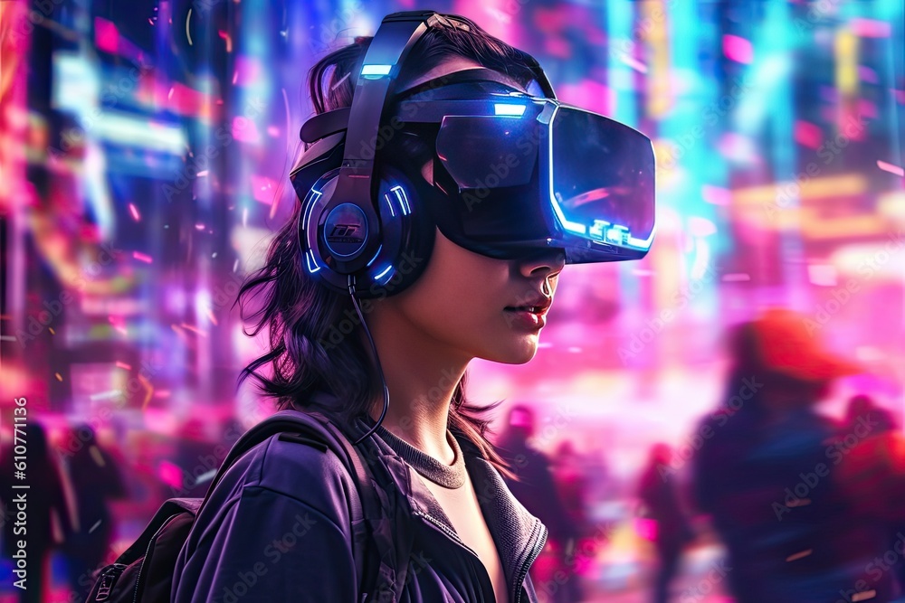 World of virtual and augmented reality. Generative AI World of virtual and augmented reality. Generative AI