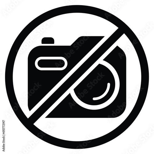 Camera Off App Icon Design Vector