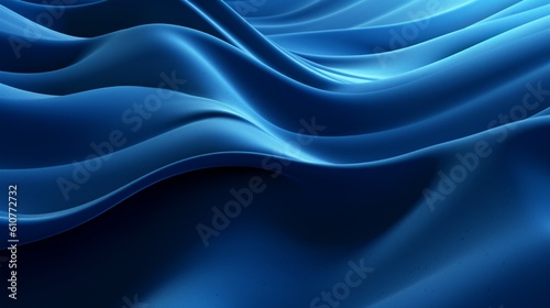 Wallpaper Mural Rhythmic Azure Waves: An Abstract Exploration of Sculptural Aesthetics and Surreal 3D Landscapes on Shaped Canvas, Echoing Abstraction-Création Principles Torontodigital.ca