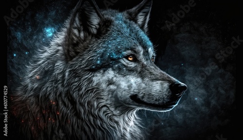 portrait of a wolf wallpaper background