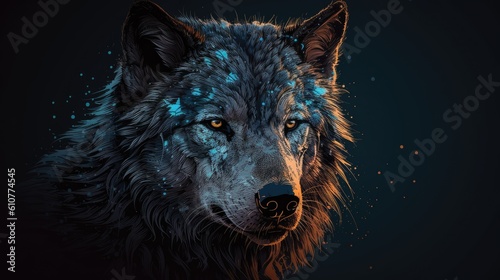 wolf head portrait wallpaper background © Stream Skins