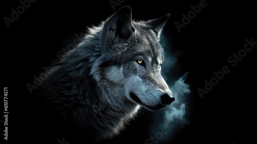 wolf in the night wallpaper background