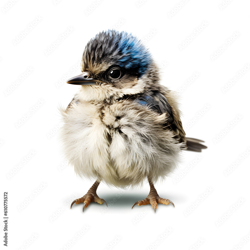 Fototapeta premium baby blue bird Generative AI 