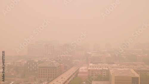 Smog filled skies (ID: 610775531)