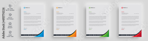 letterhead newest trendy abstract creative corporate minimal simple company official new unique trendy uncommon a4 size page layout newsletter poster informative design with a logo