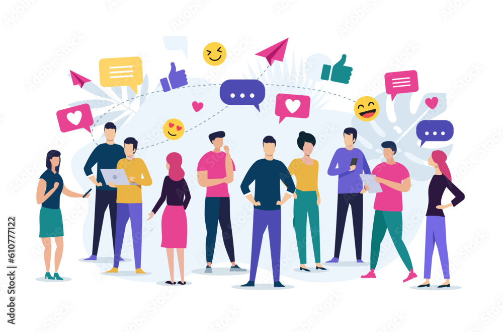 people with social media icons
people with social media icons