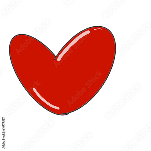 red heart with a heart