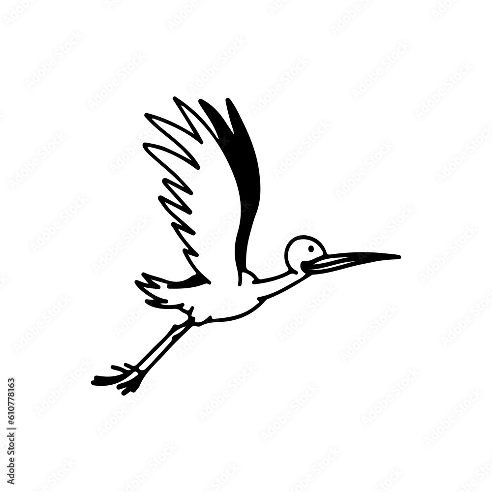 Fototapeta premium vector illustration of a bird