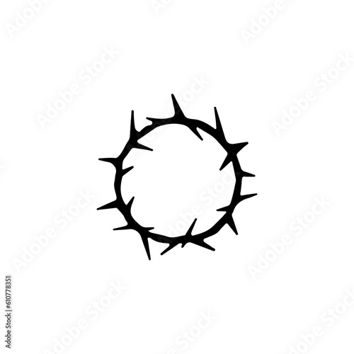 vector illustration of round barbed wire concept