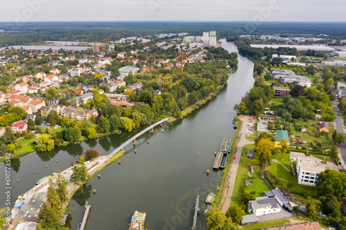 F  rstenwalde an der Spree  Luftaufnahme  Brandenburg  Oder Spree  Spreewald  Deutschland  Europa