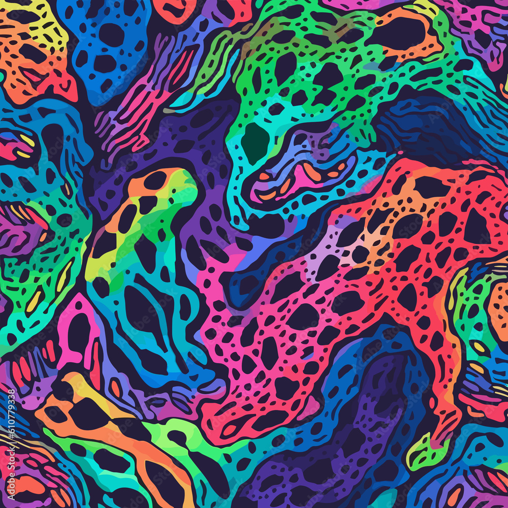 animal print psychedelic graphic pattern animal print psychedelic graphic pattern