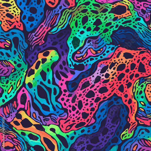animal print psychedelic graphic pattern © Pro