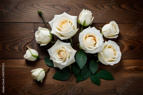 bouquet of white roses © ra0