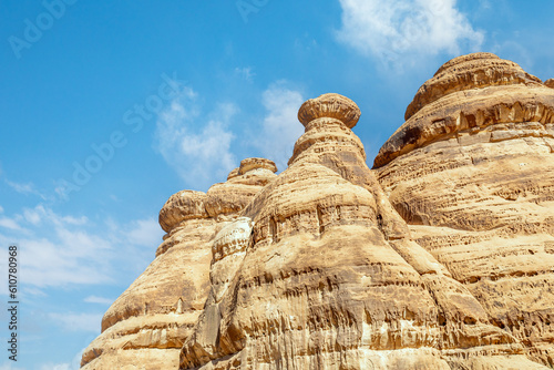 Jabal Ithlib hidden nabataean cave, Al Ula, Saudi Arabia photo