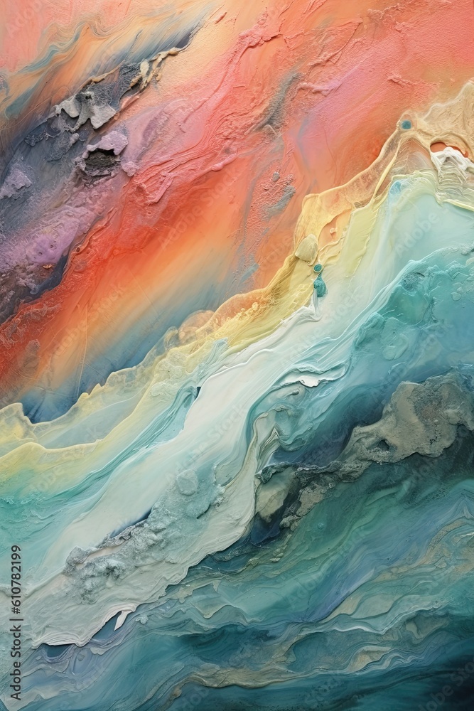 Naklejka premium Water and sky. AI generated art illustration.