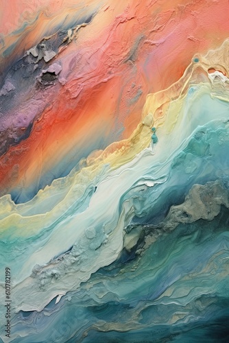 Water and sky. AI generated art illustration.