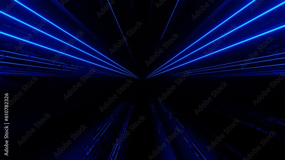Glow blue lines. 4k seamless looped animation. Fly through mirror tunnel with neon pattern, glow lines form sci fi pattern. Bright reflection neon light. Simple bright background, sci fi structure Glow blue lines. 4k seamless looped animation. Fly through mirror tunnel with neon pattern, glow lines form sci fi pattern. Bright reflection neon light. Simple bright background, sci fi structure